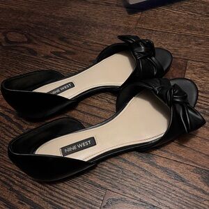 Nine West Black Bow Flats